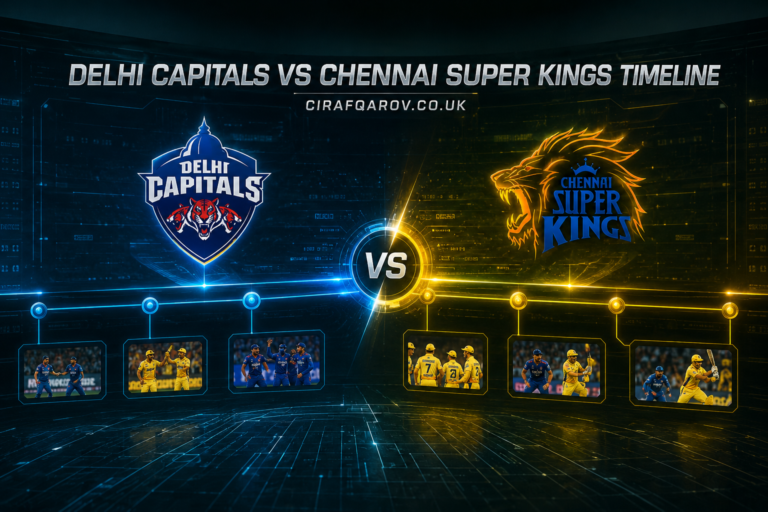 Delhi Capitals vs Chennai Super Kings Timeline